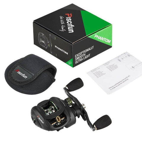Image of Piscifun Phantom Baitcasting Fishing Reel | 7.0:1 Gear Ratio |6+1 BB| 17 lbs Max Drag |Carbon Frame