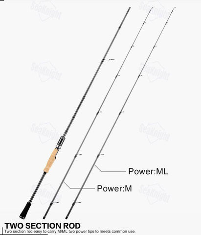 Image of SeaKnight Falcon Telescopic Spinning Fishing Rod | Carbon Fiber | LENGTH - 6'6" ; 6'10'' ;7'10''| POWER M&ML - M&MH|