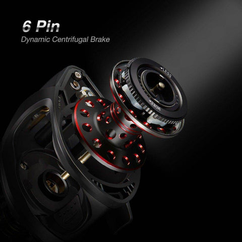 Image of Piscifun Phantom X Baitcasting Fishing Reel | 5.3:1-6.3:1- 7.6:1 Gear Ratio |8 Ball Bearings | 18 lbs Max Drag |Carbon Fiber Handle