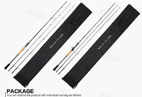 Image of SeaKnight Falcon Telescopic Spinning Fishing Rod | Carbon Fiber | LENGTH - 6'6" ; 6'10'' ;7'10''| POWER M&ML - M&MH|