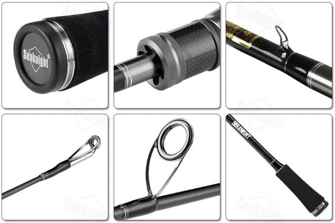 Image of SeaKnight Falcon Telescopic Casting Fishing Rod | Carbon Fiber | LENGTH - 6'6" ; 6'10'' | POWER M&ML - M&MH|