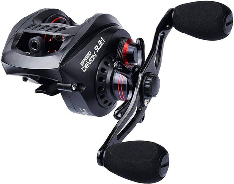 Image of KastKing Speed Demon Baitcasting Fishing Reel | 9.3:1 Gear Ratio 12+1 BB | Max Drag 13.2 lbs |LIGHTNING FAST Ultralight Strong Body | Fresh/Saltwater Fishing