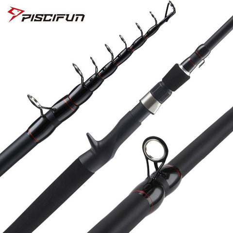 Image of Piscifun TRAVELLER Telescopic Fast Casting Fishing Rod | Length: 6'9'' & 7'9''| Power M & MH |