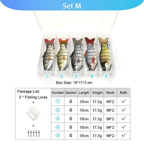 Image of VTAVTA 5pcs Fishing Lures Set