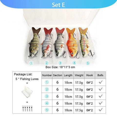 Image of VTAVTA 5pcs Fishing Lures Set