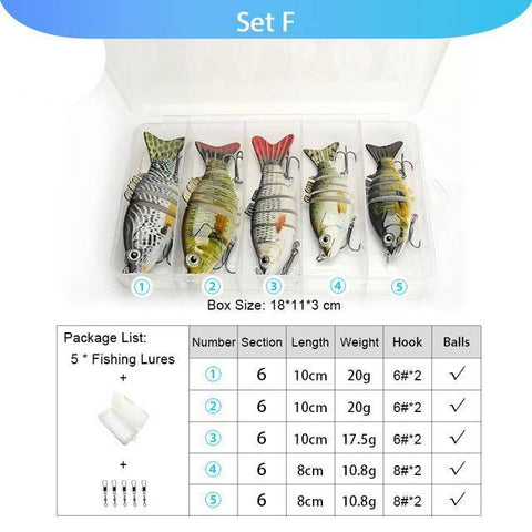 Image of VTAVTA 5pcs Fishing Lures Set