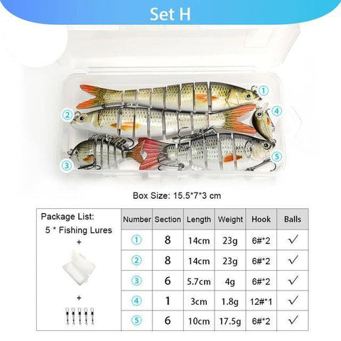Image of VTAVTA 5pcs Fishing Lures Set
