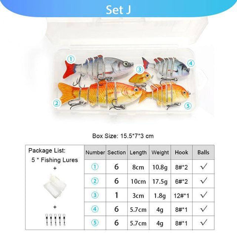 Image of VTAVTA 5pcs Fishing Lures Set