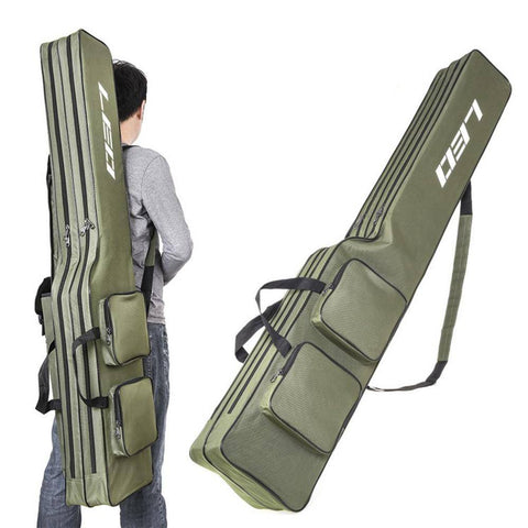 Image of Two Layer 51'' Fishing Rod Bag with Man