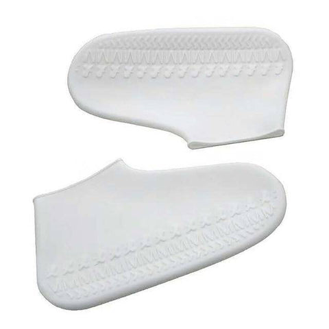 Image of White Reusable Waterproof Silicone Shoe Cover