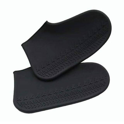 Image of Black Reusable Waterproof Silicone Shoe Cover