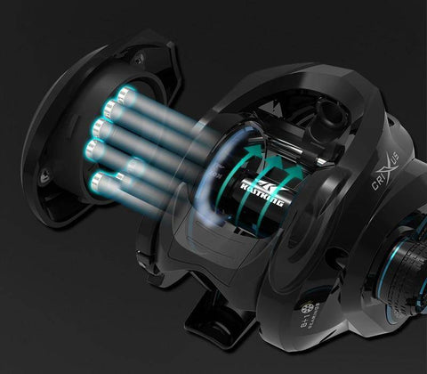 Image of KastKing 2019 New Crixus Sea Spray Baitcasting Reels | 6.5:1 Gear Ratio 5+1 BB , 8-pc Magnetic Brake, 17.6lbs MAX Drag | Super Polymer Grip and Carbon Infuseame