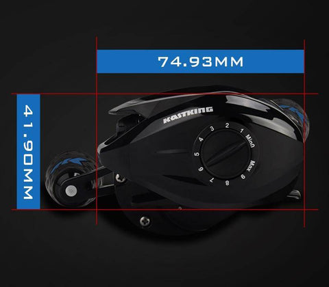 Image of KastKing 2019 New Crixus Dark Star Baitcasting Reels | 7.2:1 Gear Ratio 7+1 BB , 8-pc Magnetic Brake, 17.6lbs MAX Drag | Super Polymer Grip and Carbon Infuseame