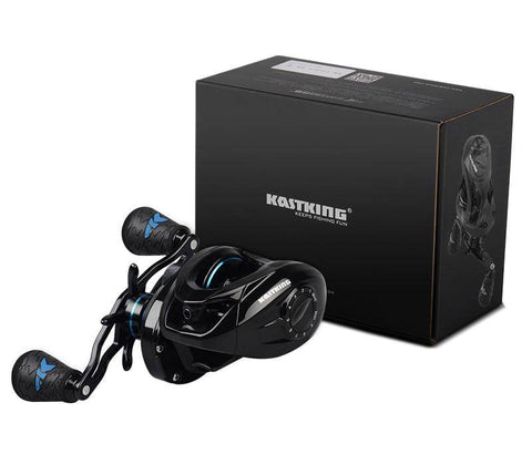 Image of KastKing 2019 New Crixus Dark Star Baitcasting Reels | 7.2:1 Gear Ratio 7+1 BB , 8-pc Magnetic Brake, 17.6lbs MAX Drag | Super Polymer Grip and Carbon Infuseame