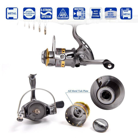 Image of Lixada Telescopic Fishing Rod Reel Combo Full Kit Spinning Reel with 100M Line Lures Hooks Jig Head Carrier Bag for Pesca
