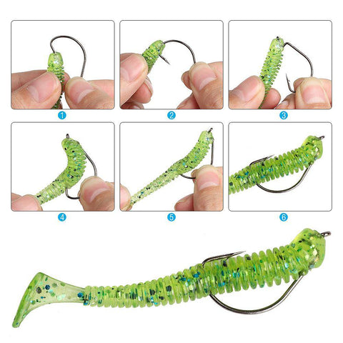 Image of DONQL Carbon Steel Fishing Hooks |10 Pieces Set