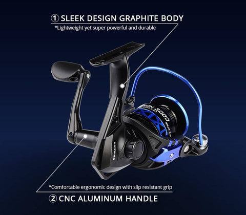 Image of KastKing CENTRON Spinning Fishing Reel | 5.2:1 or 4.5:1 Gear Ratio 9+1 BB