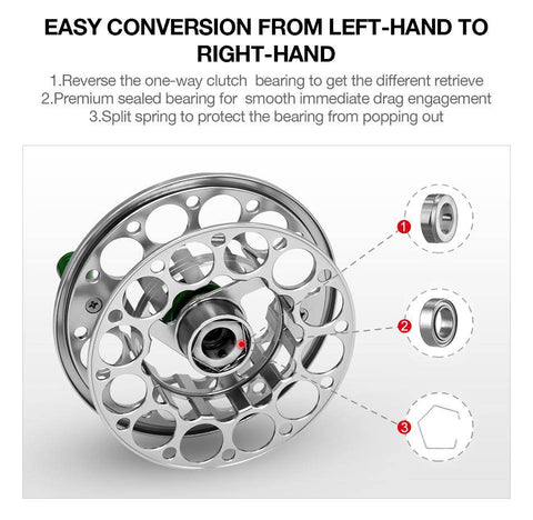 Image of Piscifun Sword Fly Fishing Reel | 3/4; 5/6; 7/8; 9/10 Weights | Right and Left Handed | CNC-machined Aluminum Alloy
