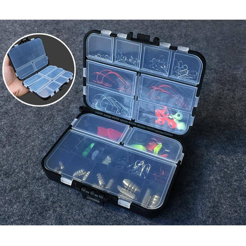 Image of Lixada 128 pcs/boxes Fishing Tackle Box Hook Swivel Weight Fishing Sinker Stopper Connectors Sequins Curling Fishing Accessorie