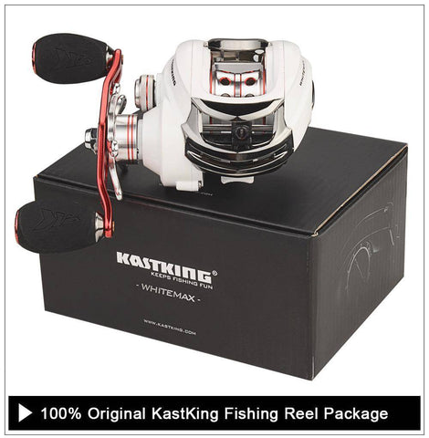 Image of KastKing Whitemax 2 Low Profile 5.3:1 Gear Ratio Baitcasting Reel 8KG Drag Bait Casting Fishing Reel for Lake River Fishing