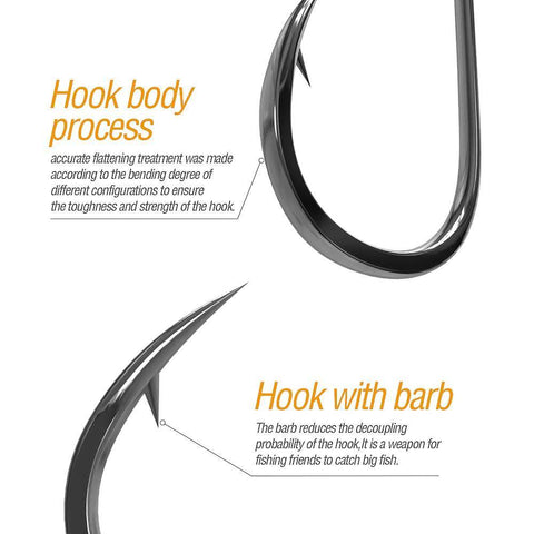 Image of DONQL Fishing Hooks Barbed | 100 Pieces