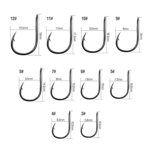 Image of DONQL Fishing Hooks Barbed | 100 Pieces