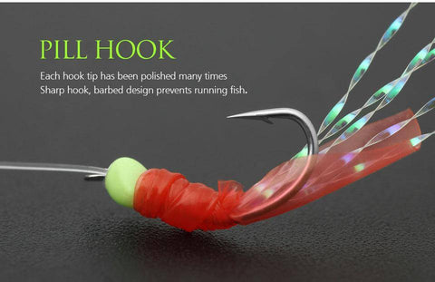 Image of LINNHUE Luminous Bionic Fishing Hooks | 6 Pieces Lot