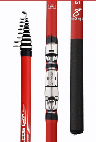 Image of Portable Rotary Telescopic Fishing Rod | Carbon Fiber | 11'| 14'| 17'| 20' |