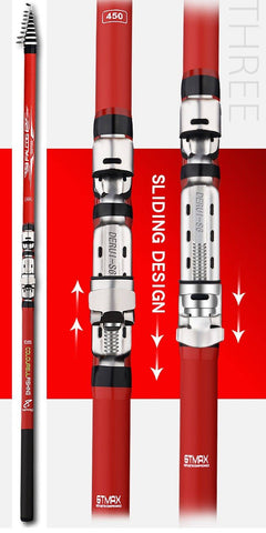 Image of Portable Rotary Telescopic Fishing Rod | Carbon Fiber | 11'| 14'| 17'| 20' |