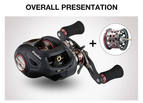 Image of Piscifun SAEX ELITE Baitcasting Reel | 7.3:1 Gear Ratio| 13BB |Max Drag: 11.4 lb/5.2kg |Dual Brake System(Magnetic & Centrifugal)