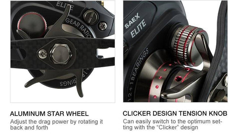 Image of Piscifun SAEX ELITE Baitcasting Reel | 7.3:1 Gear Ratio| 13BB |Max Drag: 11.4 lb/5.2kg |Dual Brake System(Magnetic & Centrifugal)