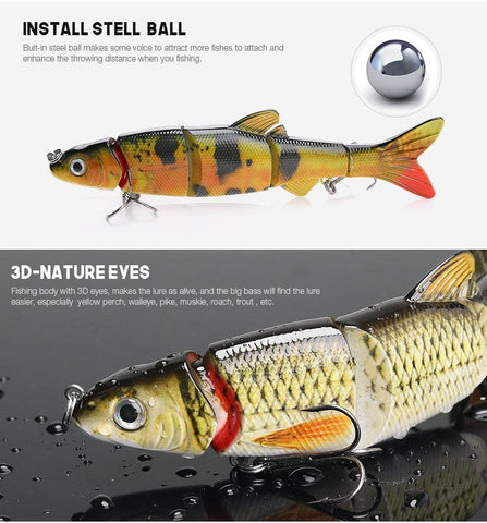 Image of VTAVTA 5 Segments LIFELIKE MULTI-JOINTED TOPWATER SWIMBAIT HARD CRANKBAITS