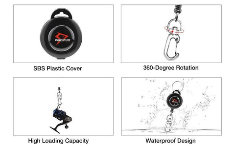 Image of 3PCs Fly Fishing Tying Zinger Retractor