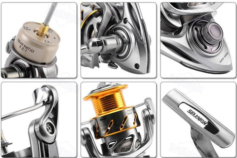 Image of Seaknight RAPID Spinning Reel | 4.7 to 6.1 Gear Ratio 10+1 BB | Magnetic Brake, 17-33 lb Max Drag | Saltwater or Freshwater Ready