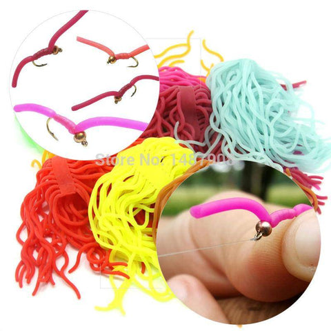 Image of Soft Silicone Earthworms | 60 strands