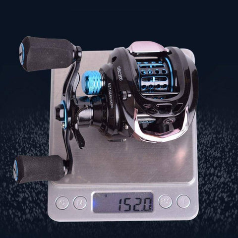 Image of Mavllos GB Baitcasting Fishing Reel | 6.5:1 Gear Ratio | Drag Power: 8KG / 17.5LB|6+1 BB|152g / 5.36 oz Ultra Light