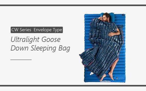 Image of Naturehike 570g Ultralight Waterproof White Goose Down Sleeping Bag Envelope Type Lazy Bag Camping Sleeping Bags NH17Y010-R