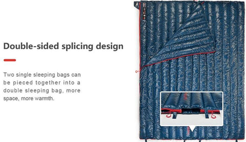 Image of Naturehike 570g Ultralight Waterproof White Goose Down Sleeping Bag Envelope Type Lazy Bag Camping Sleeping Bags NH17Y010-R