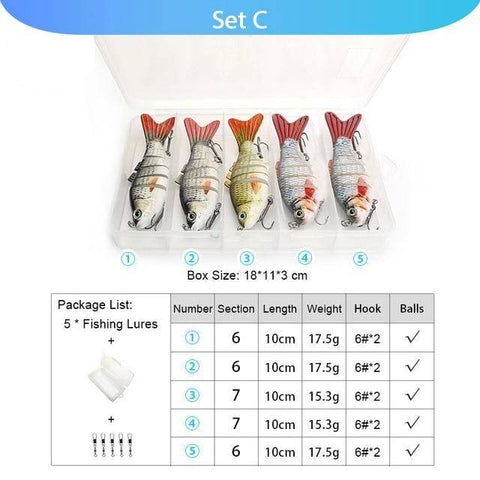 Image of VTAVTA 5pcs Fishing Lures Set