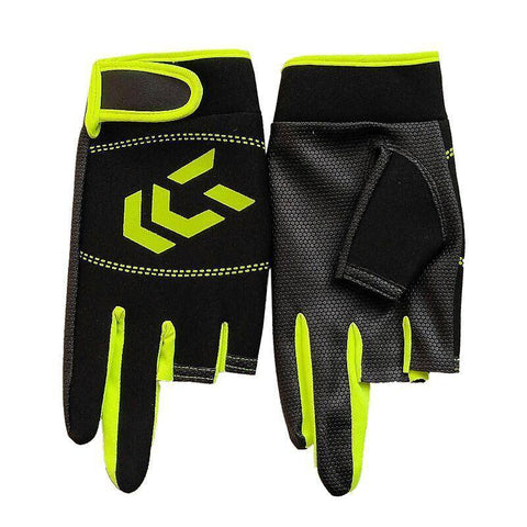 Image of Green Anti-Slip Fishing Gloves