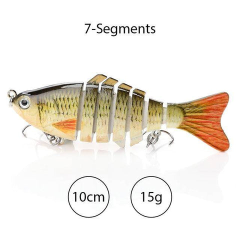 Image of TREHOOK Sinking Wobblers Fishing Lures 10cm 17.5g 6 Multi Jointed Swimbait Hard Artificial Bait Pike/Bass Fishing Lure Crankbait