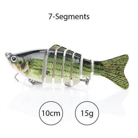 Image of TREHOOK Sinking Wobblers Fishing Lures 10cm 17.5g 6 Multi Jointed Swimbait Hard Artificial Bait Pike/Bass Fishing Lure Crankbait