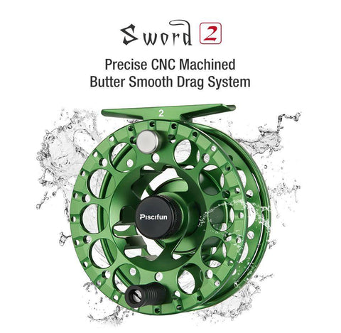 Image of Piscifun Sword II Fly fishing Reel 3/4 5/6 7/8 All sealed Drag CNC Machined Aluminium Alloy Right Left Hand fly Fishing coil