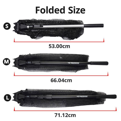 Image of Super Strong One-Piece Landing Folding Fishing Net | Size from 2'11'' to 6'10''(90 - 210 cm)