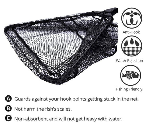 Image of Super Strong One-Piece Landing Folding Fishing Net | Size from 2'11'' to 6'10''(90 - 210 cm)