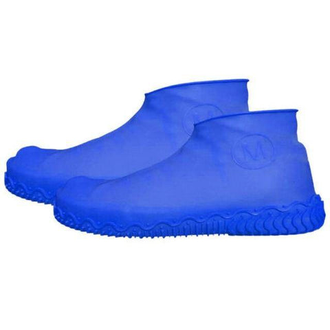Image of Blue Reusable Waterproof Silicone Shoe Cover