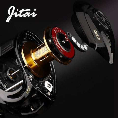 Image of JITAI GTR Baitcasting Fishing Reel| 7.0: 1 Gear Ratio |17+1 BB|17.6lb /8kg Max Drag |Dual Brake System|Gift -Reel Bag