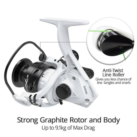 Image of KastKing Crixus 9kg Max Drag Spinning Fishing Reel Graphite Body Carbon Fiber Drag Washer 5.2:1/4.5:1 Gear Ratio Fishing Coil