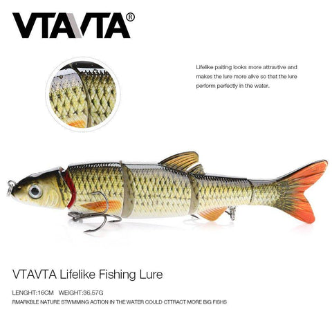 Image of VTAVTA 5 Segments LIFELIKE MULTI-JOINTED TOPWATER SWIMBAIT HARD CRANKBAITS