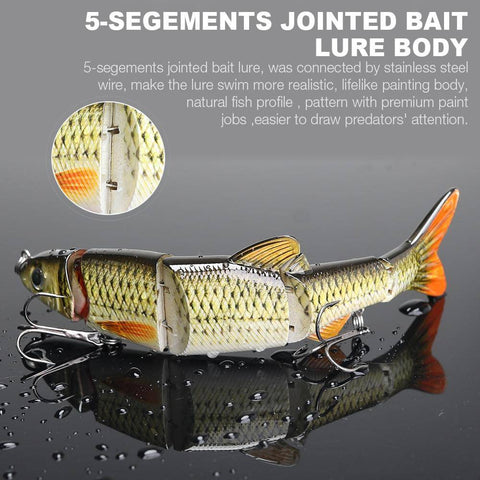 Image of VTAVTA 5 Segments LIFELIKE MULTI-JOINTED TOPWATER SWIMBAIT HARD CRANKBAITS